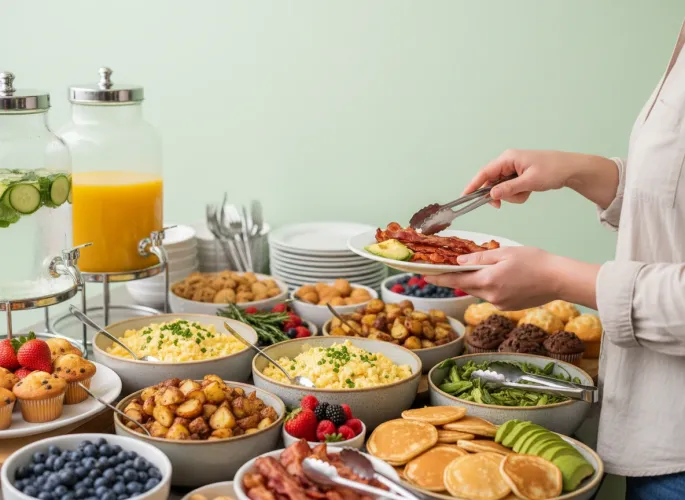 Healthy breakfast catering