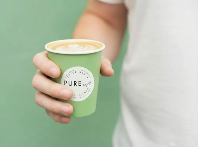 Pure Eats cappuccino