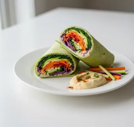 veggie rainbow wrap